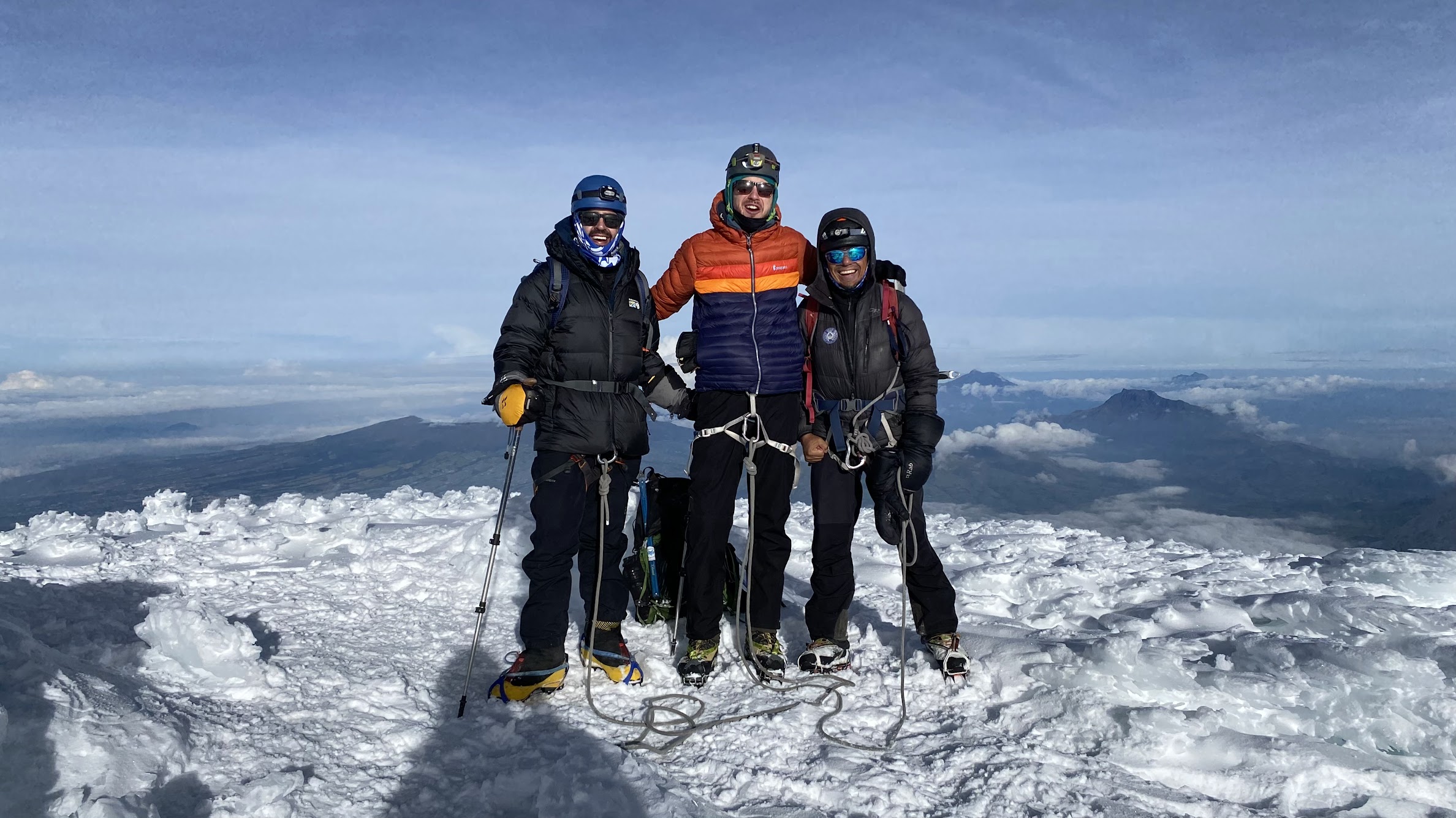 On the glacier of Cayambe volcano, Ecuador